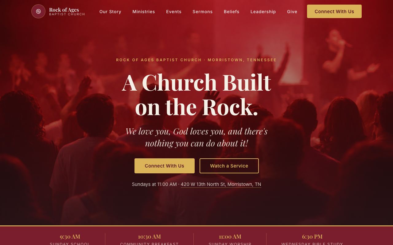 Rock of Ages Baptist Church website